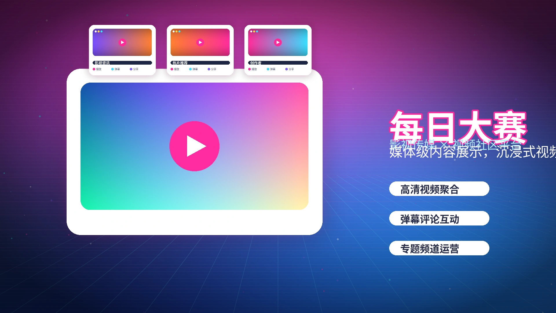 每日大赛品牌中心与视频社区理念